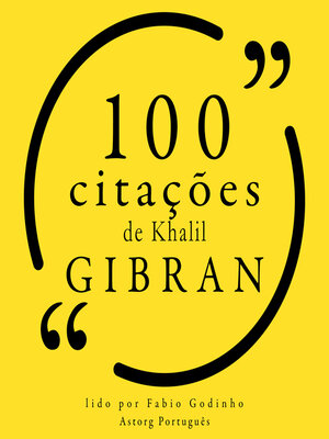 cover image of 100 citações de Khalil Gibran